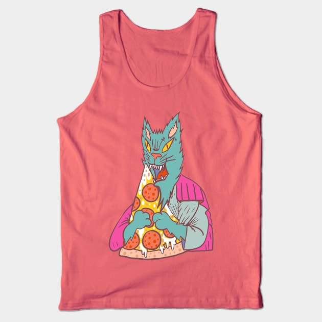 Pizza Cat Pisittu Aresti - by Miskel Design Tank Top by miskel